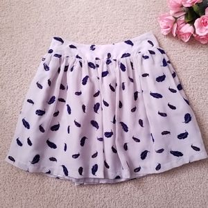 Bundle for $6 💫 Blue Feather Pattern Boho Grey Flowy Skater Skirt